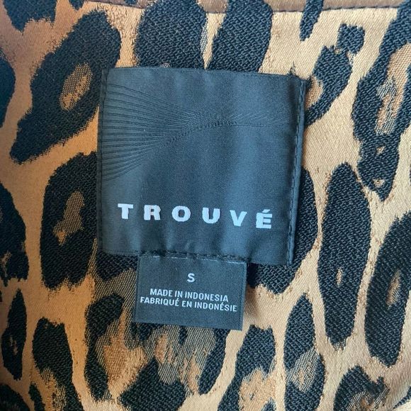 Trouve Leopard Print Peplum Jacket Small - Picture 7 of 7